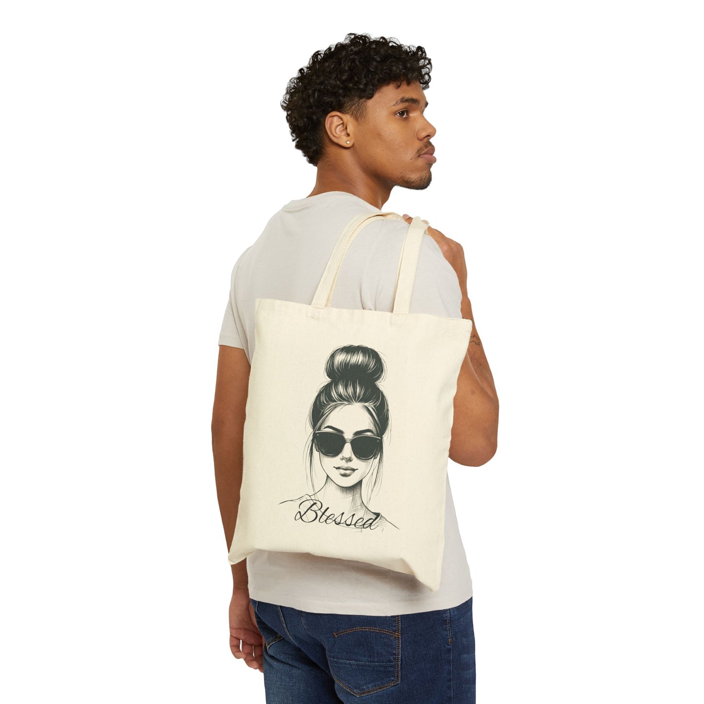 Chic Sunglasses Canvas Tote Bag - Stylish Eco-Friendly Shopping Bag