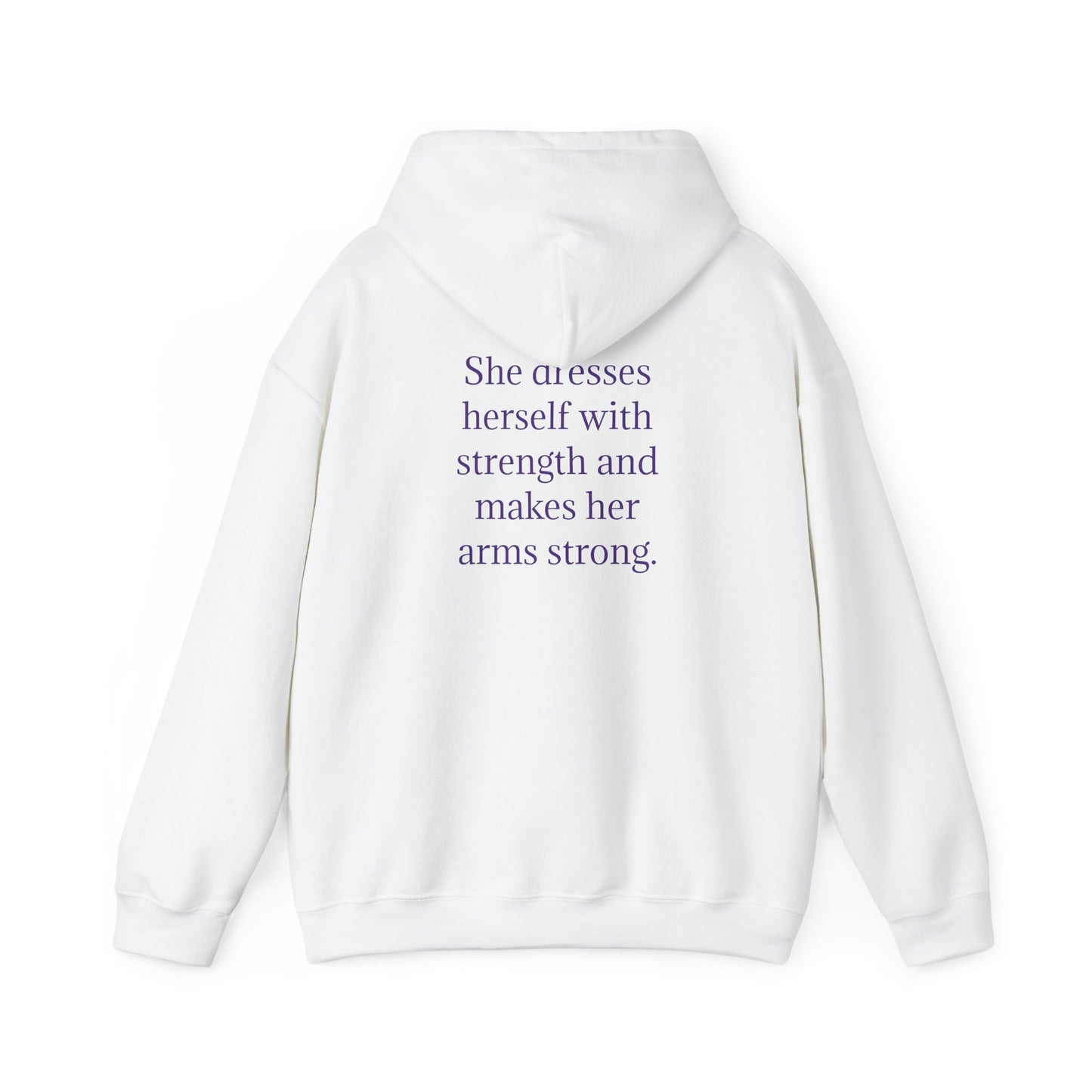 Proverbs 31:17 Inspirational Hooded Sweatshirt for Women