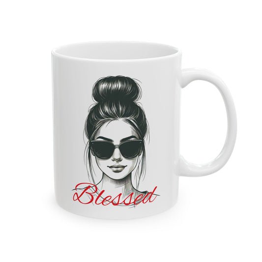 Inspirational Ceramic Mug - Blessed Proverbs 31:28