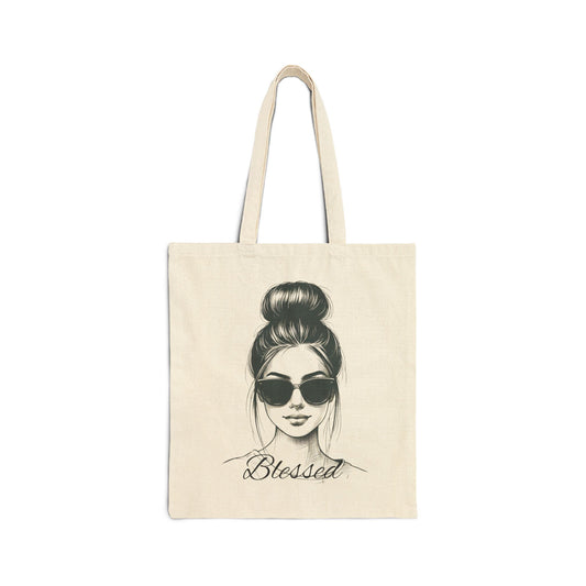 Chic Sunglasses Canvas Tote Bag - Stylish Eco-Friendly Shopping Bag