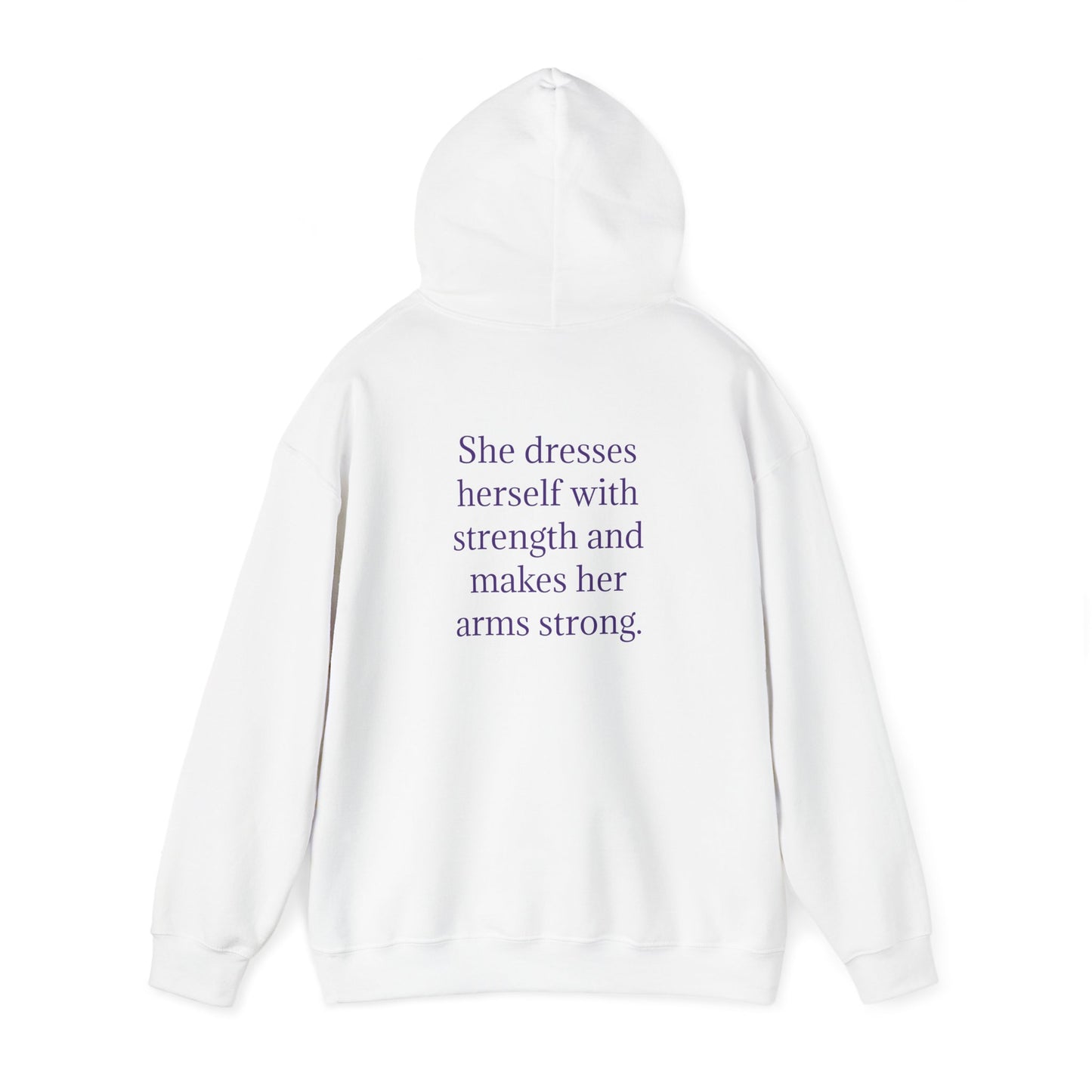 Proverbs 31:17 Inspirational Hooded Sweatshirt for Women